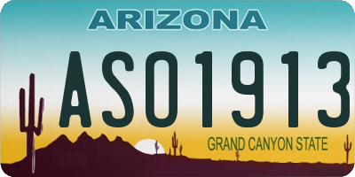 AZ license plate ASO1913
