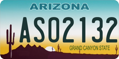 AZ license plate ASO2132