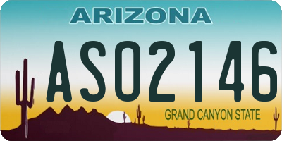 AZ license plate ASO2146