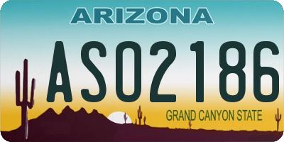 AZ license plate ASO2186