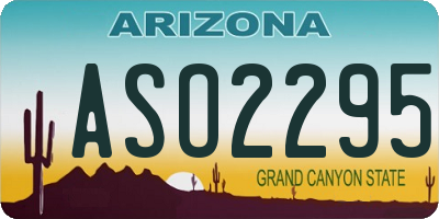 AZ license plate ASO2295