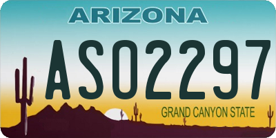 AZ license plate ASO2297