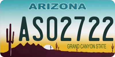 AZ license plate ASO2722