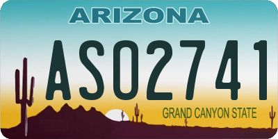 AZ license plate ASO2741