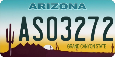 AZ license plate ASO3272