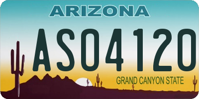 AZ license plate ASO4120