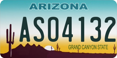 AZ license plate ASO4132