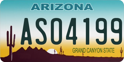 AZ license plate ASO4199