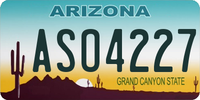 AZ license plate ASO4227