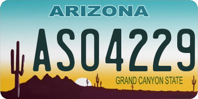 AZ license plate ASO4229
