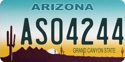 AZ license plate ASO4244