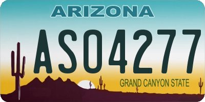 AZ license plate ASO4277