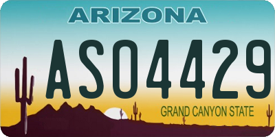 AZ license plate ASO4429
