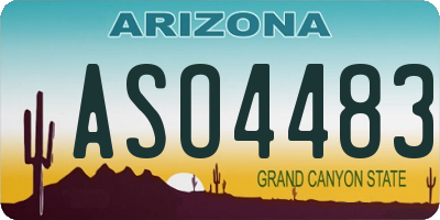 AZ license plate ASO4483