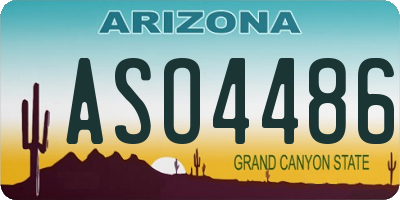 AZ license plate ASO4486