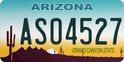 AZ license plate ASO4527