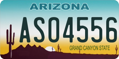 AZ license plate ASO4556