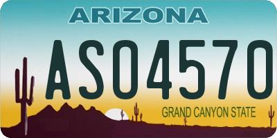 AZ license plate ASO4570
