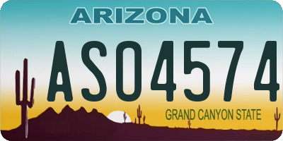 AZ license plate ASO4574