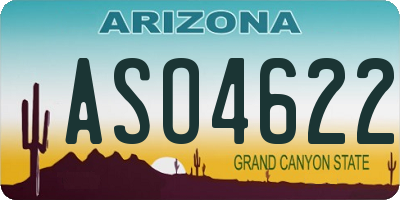 AZ license plate ASO4622
