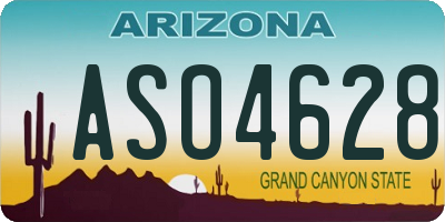 AZ license plate ASO4628
