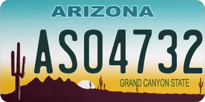AZ license plate ASO4732