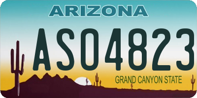 AZ license plate ASO4823