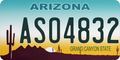 AZ license plate ASO4832