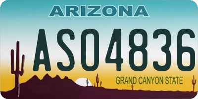 AZ license plate ASO4836