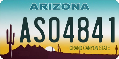 AZ license plate ASO4841