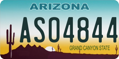 AZ license plate ASO4844