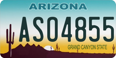AZ license plate ASO4855