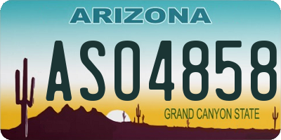 AZ license plate ASO4858