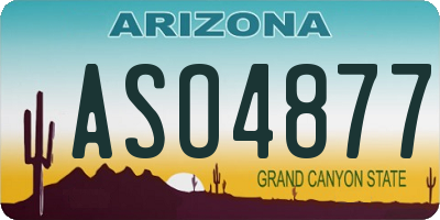AZ license plate ASO4877