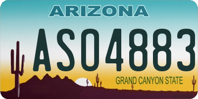AZ license plate ASO4883