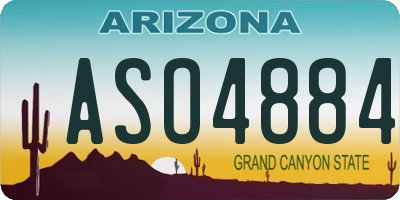 AZ license plate ASO4884