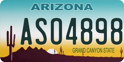 AZ license plate ASO4898