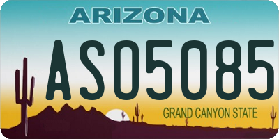 AZ license plate ASO5085
