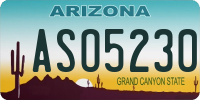 AZ license plate ASO5230