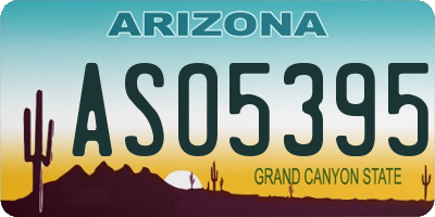 AZ license plate ASO5395