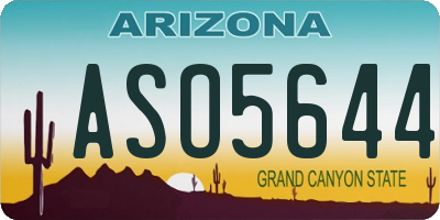 AZ license plate ASO5644
