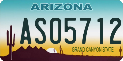 AZ license plate ASO5712