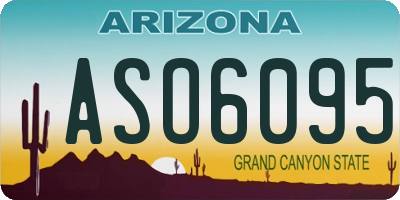 AZ license plate ASO6095