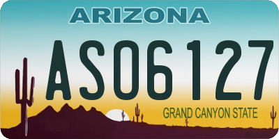 AZ license plate ASO6127