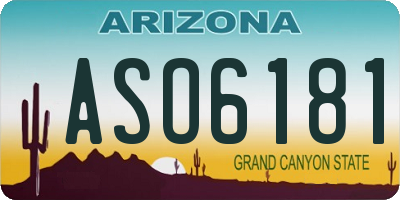 AZ license plate ASO6181