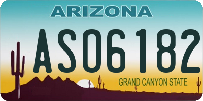 AZ license plate ASO6182