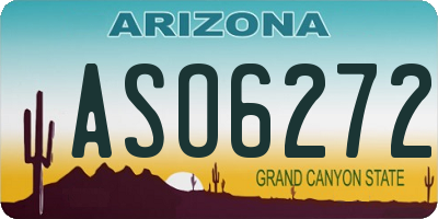 AZ license plate ASO6272