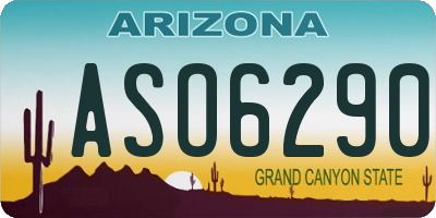 AZ license plate ASO6290