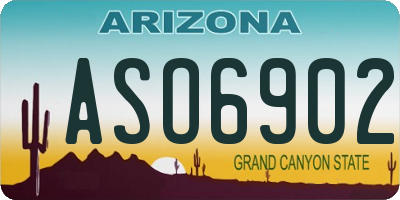 AZ license plate ASO6902