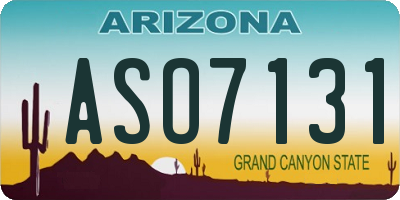AZ license plate ASO7131